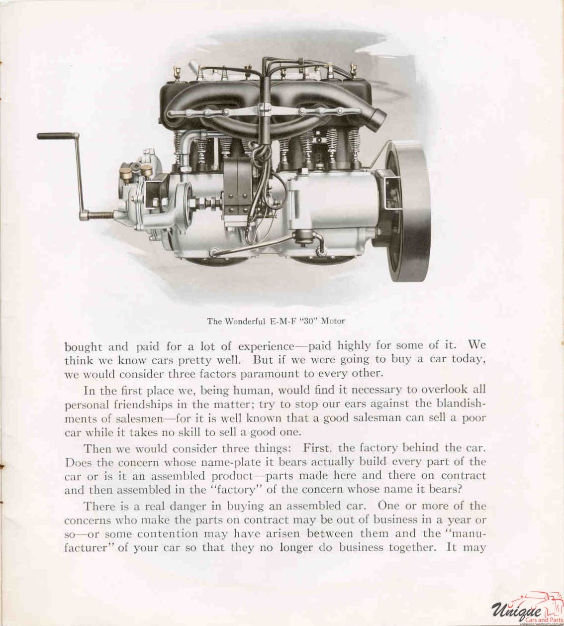 1912 Studebaker E-M-F 30 Brochure Page 1